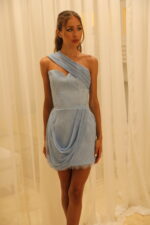 Rochie din dantelă baby blue - imagine 2