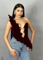 Corset A piece of art - negru cu 3 accesorii aurii - imagine 5