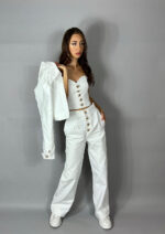 Corset White Denim - imagine 2
