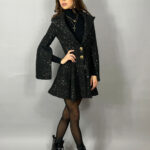 sacou rochita tweed negru