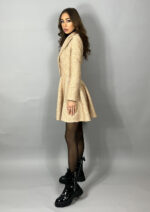 Sacou tip rochita tweed cu paiete aurii - imagine 2