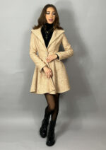 Sacou tip rochita tweed cu paiete aurii - imagine 3