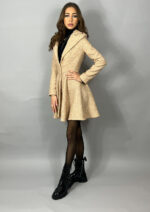 Sacou tip rochita tweed cu paiete aurii - imagine 4