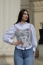 Corset cu design inspirat din Japonia - imagine 2